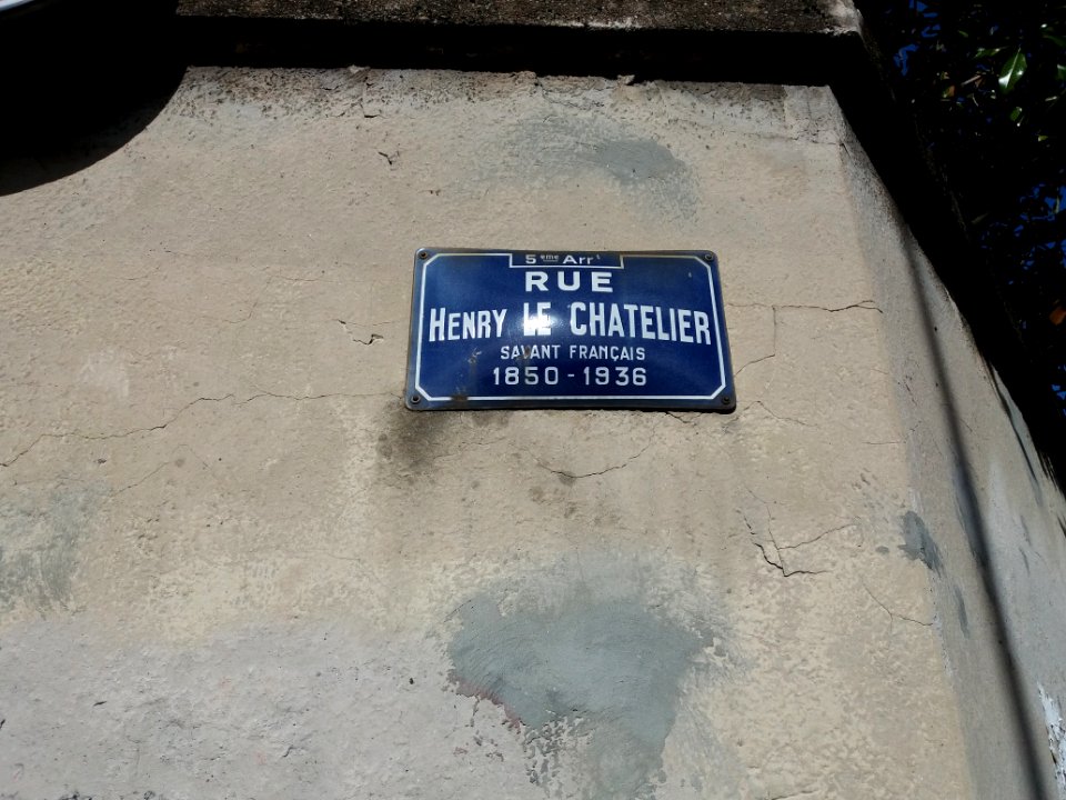 Lyon 5e - Rue Henry Le Chatelier, plaque