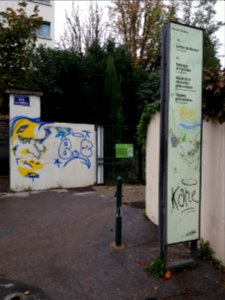 Lyon 5e - Rue Cléberg, entrée du jardin du Rosaire