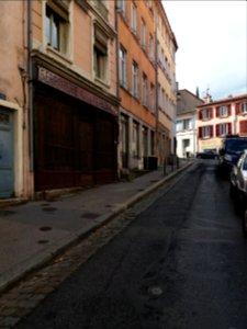 Lyon 5e - Rue des Macchabées, vers l'ouest, depuis la montée de Choulans