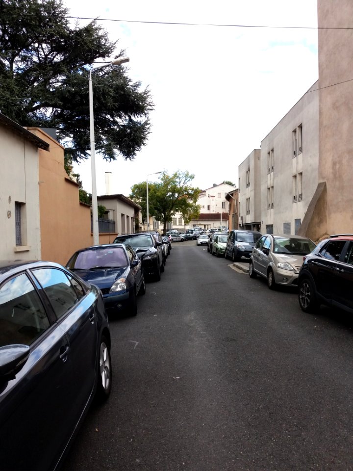 Lyon 5e - Rue Benoist-Mary, vers l'est, depuis la rue des Fossés de Trion