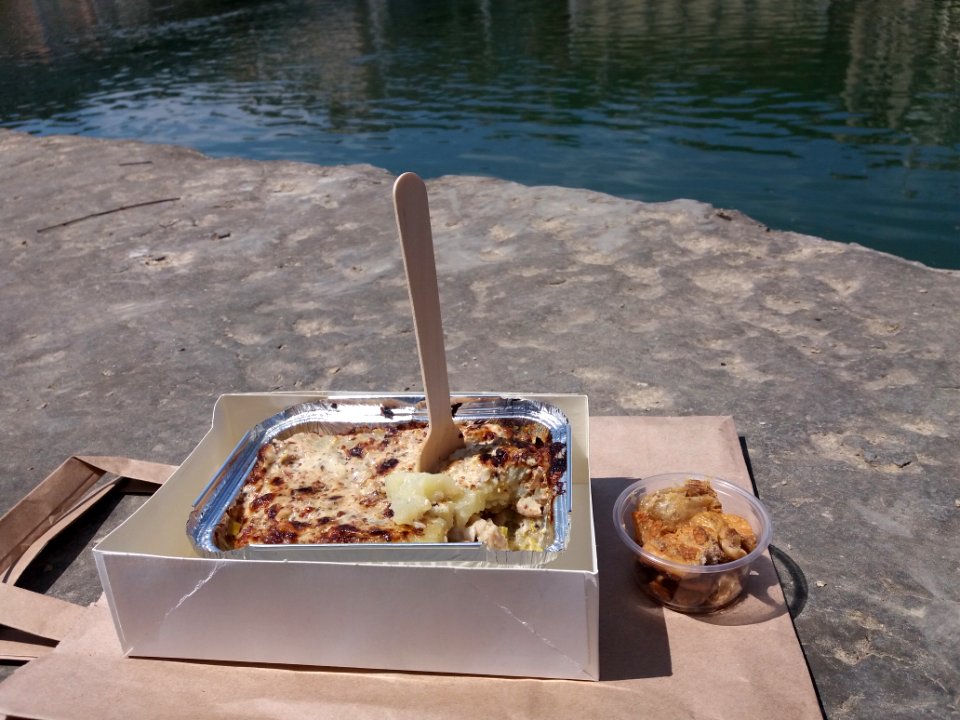 Lyon 5e - Rue Lainerie, restaurant Les Fines Gueules, gratin d'andouillette de veau