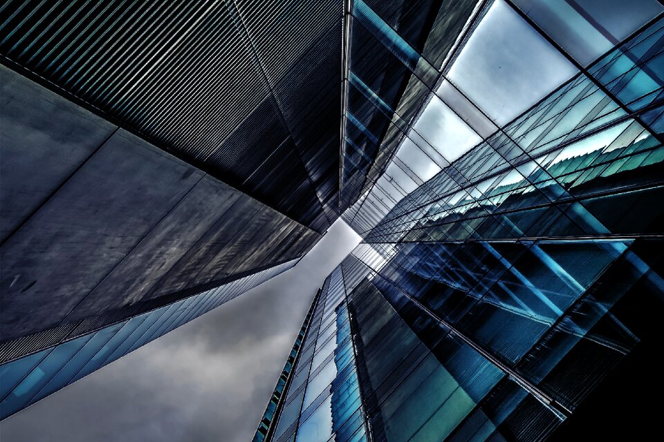City downtown glass