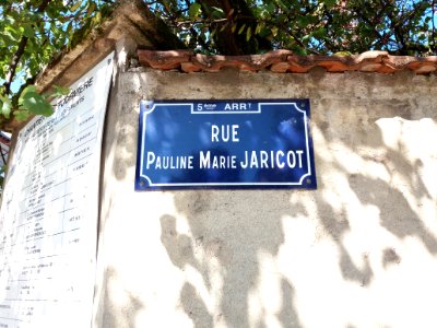 Lyon 5e - Rue Pauline Marie Jaricot, plaque