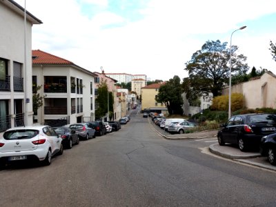 Lyon 5e - Rue des Fossés de Trion, vers le nord, en arrivant rue Trouvée