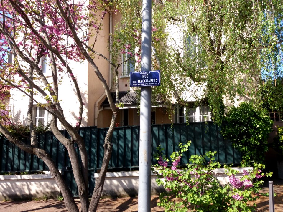 Lyon 5e - Rue des Macchabées - Plaque de rue