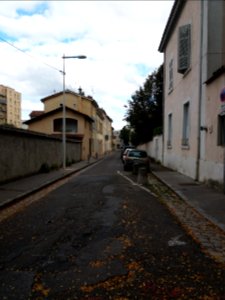 Lyon 5e - Rue du Manteau Jaune, depuis la rue des Pommières