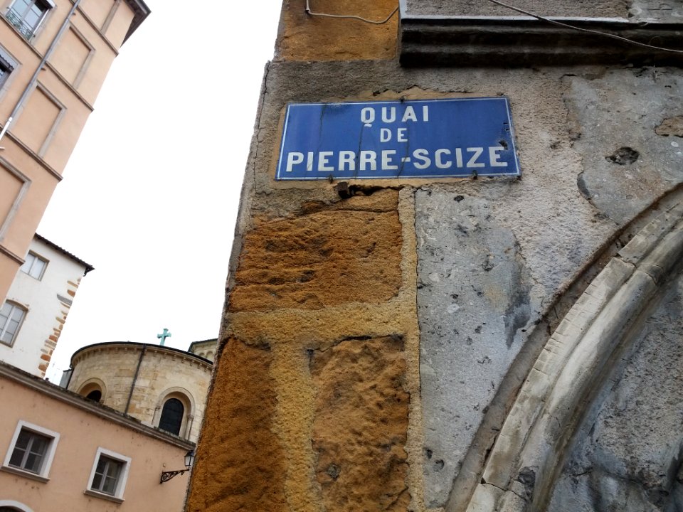 Lyon 5e - Quai de Pierre Scize, plaque