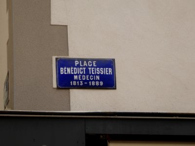 Lyon 5e - Place Bénédict Teissier - Plaque ancien modèle