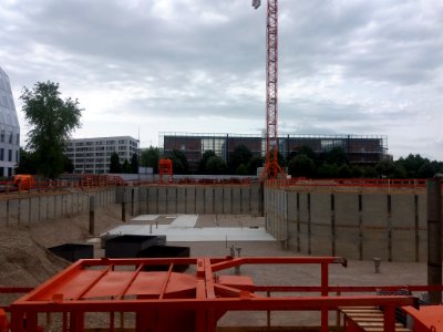 Lyon 7e - Passage du Vercors, chantier de construction du nouveau siège du CIRC