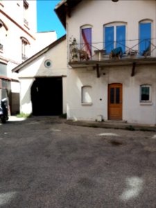 Lyon 5e - Quai des Étroits - Immeuble au numéro 7 - Cour