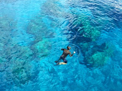 Vacation swimming turquoise