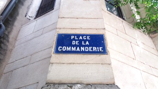 Lyon 5e - Place de la Commanderie - Plaque