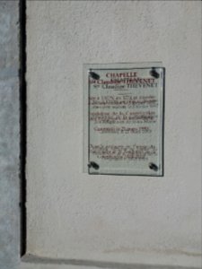 Lyon 5e - Place de Fourvière - Chapelle Sainte Claudine Thévenet, plaque