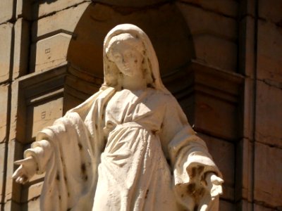 Lyon 5e - Place de la Trinité - Vierge Immaculée - Détail