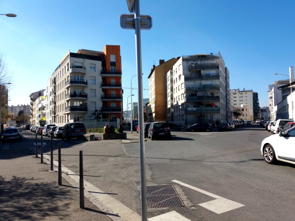 Lyon 7e - Intersection des rues Hector Malot, André Bollier et Clément Marot