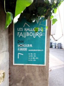 Lyon 7e - Halles du Faubourg, affiche à l'entrée