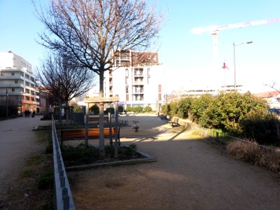 Lyon 7e - Jardin des Abruzzes, vue d'ensemble
