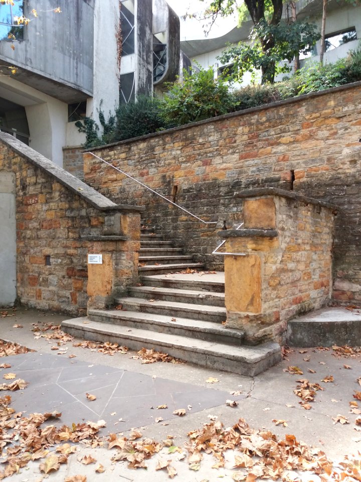 Lyon 5e - Montée Saint Barthélémy - Lycée Sainte-Marie Lyon, escalier extérieur