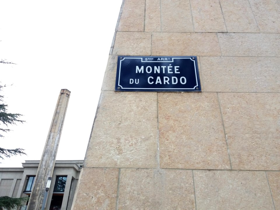 Lyon 5e - Montée du Cardo, plaque