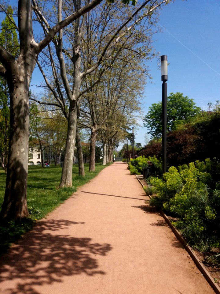 Lyon 5e - Parc de la Mairie - Allée menant au parc de la Passerelle
