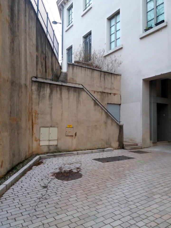Lyon 5e - Montée du Cardo - Escalier menant à la rue de l'Antiquaille