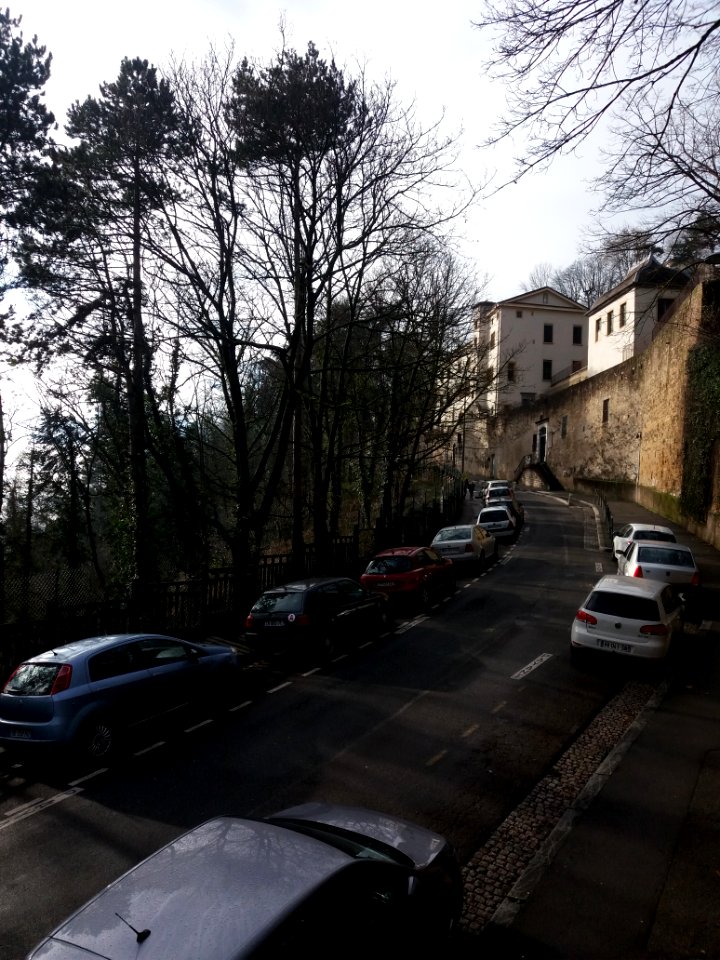 Lyon 5e - Montée Saint Barthélemy - Depuis le jardin du Rosaire, vers la maison de Pauline Jaricot