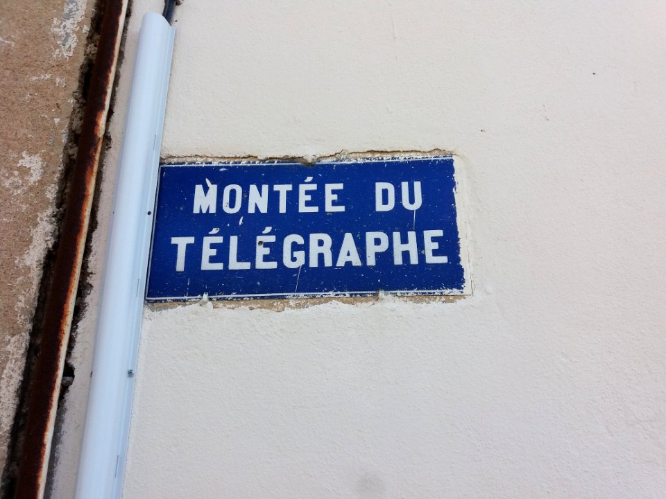 Lyon 5e - Montée du Télégraphe, plaque