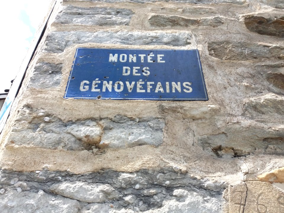 Lyon 5e - Montée des Génovéfains, plaque