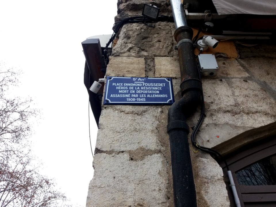 Lyon 5e - Place Ennemond Fousseret - Plaque nouveau modèle