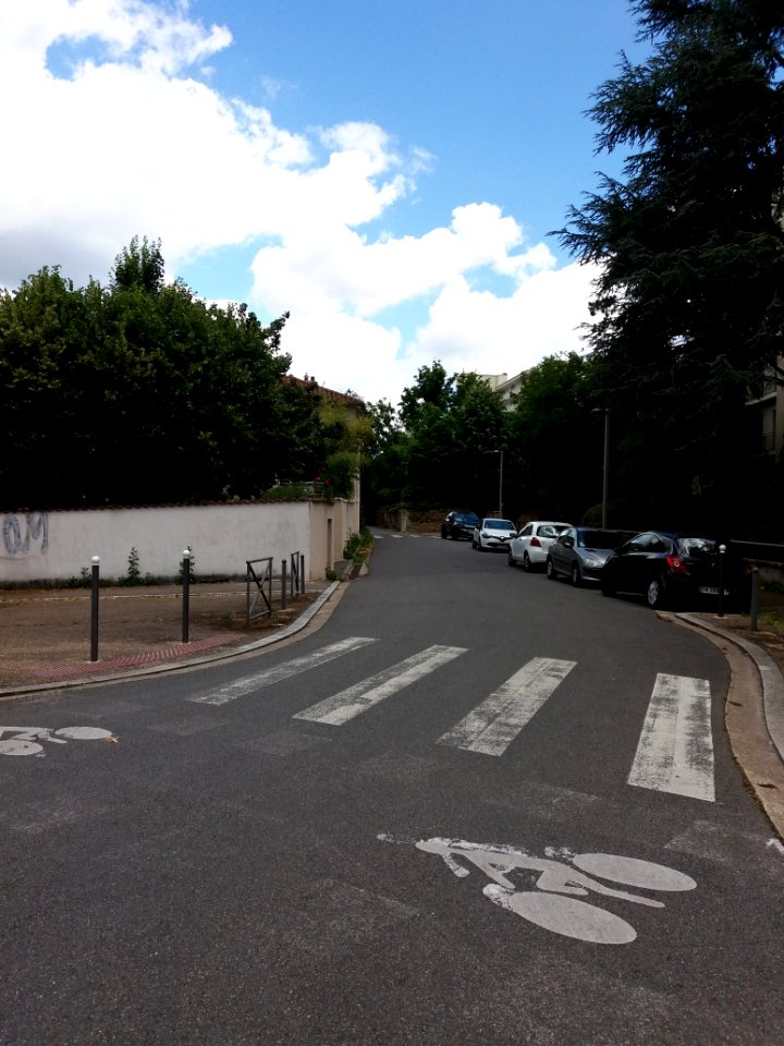 Lyon 5e - Impasse du Fort Saint-Irénée, depuis le boulevard des Castors
