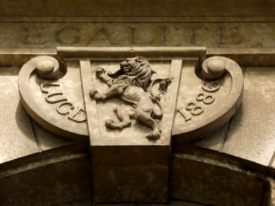 Lyon 5e - Quai Fulchiron - Groupe scolaire Fulchiron - Relief d'un lion LUGD 1886