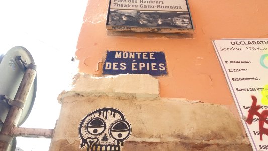 Lyon 5e - Montée des Épies - Plaque