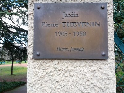 Lyon 5e - Jardin Pierre Thévenin - Plaque