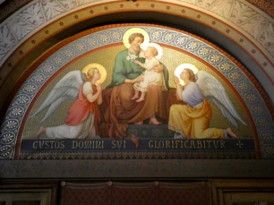 Lyon 5e - Fourvière Hôtel - Hall - Peinture Custos Domini Sui Glorificabitur