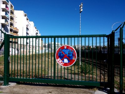 Lyon 7e - Rue du Repos, portail du terrain de la SNCF
