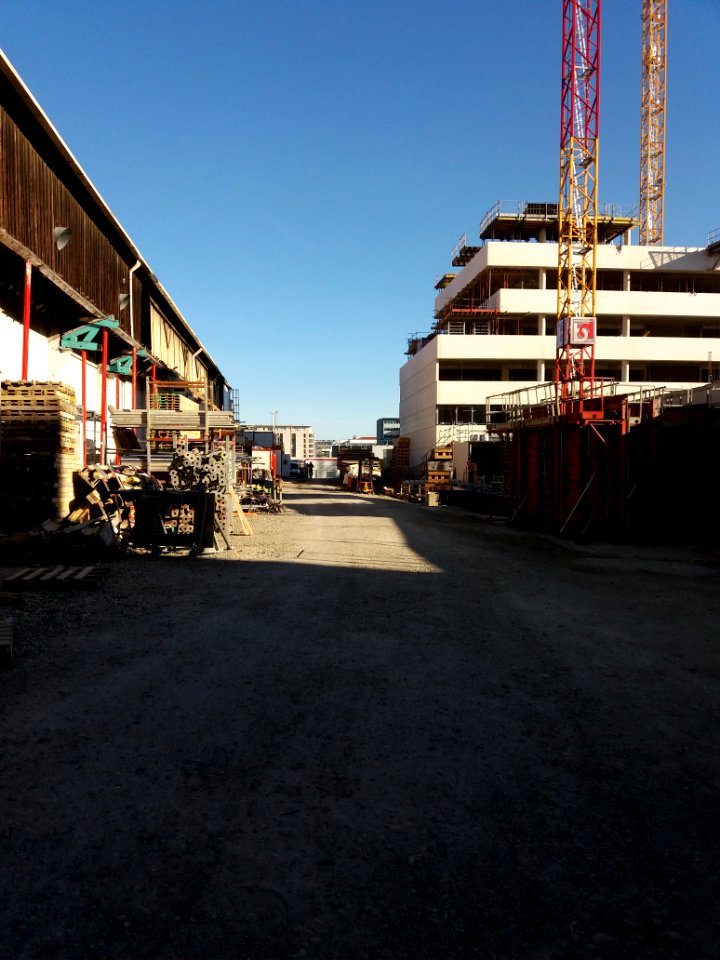 Lyon 7e - Rue Félix Brun, chantier de construction de la nouvelle école