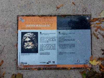 Lyon 5e - Place des Minimes, plaque jardin Malraux