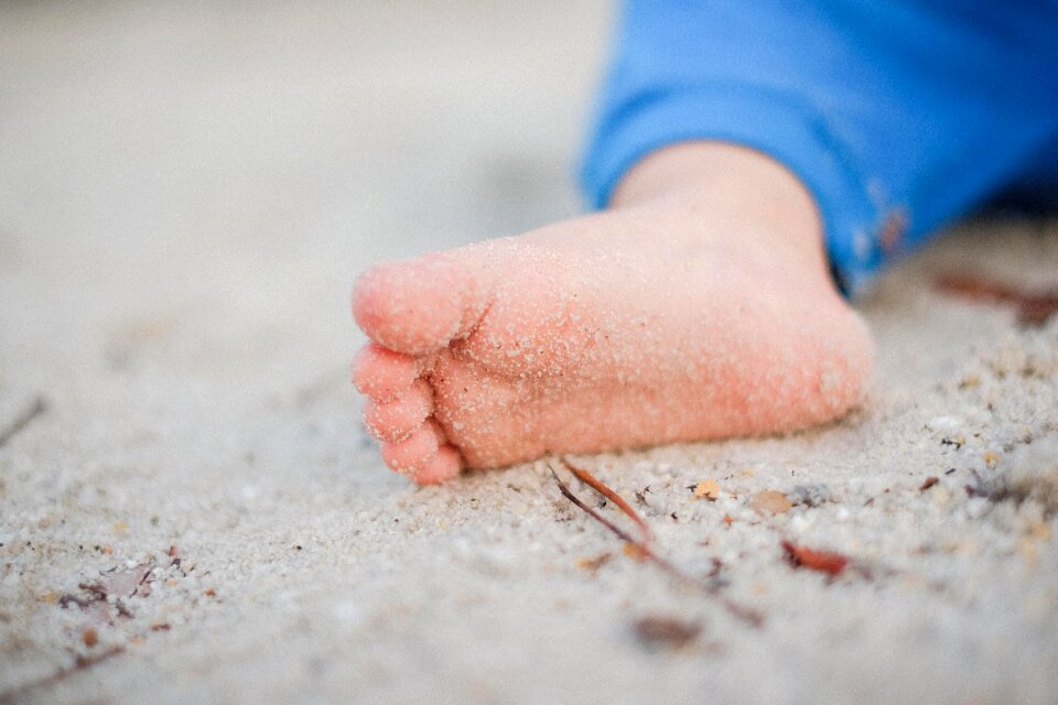 Foot sand seashore