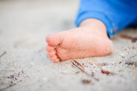 Foot sand seashore