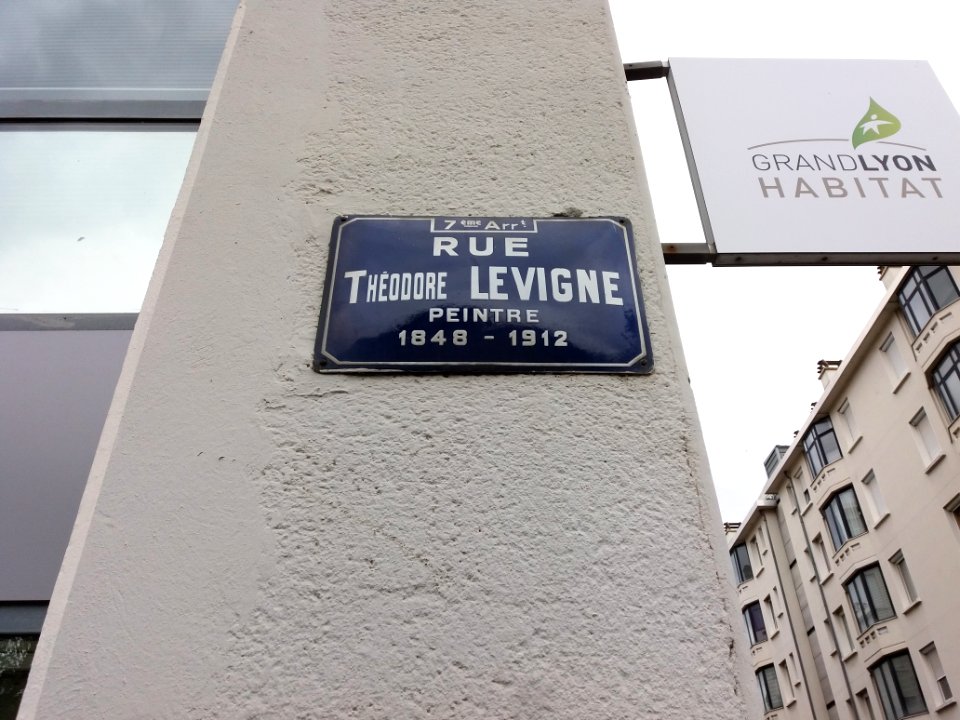 Lyon 8e - Rue Théodore Levigne, plaque (2)