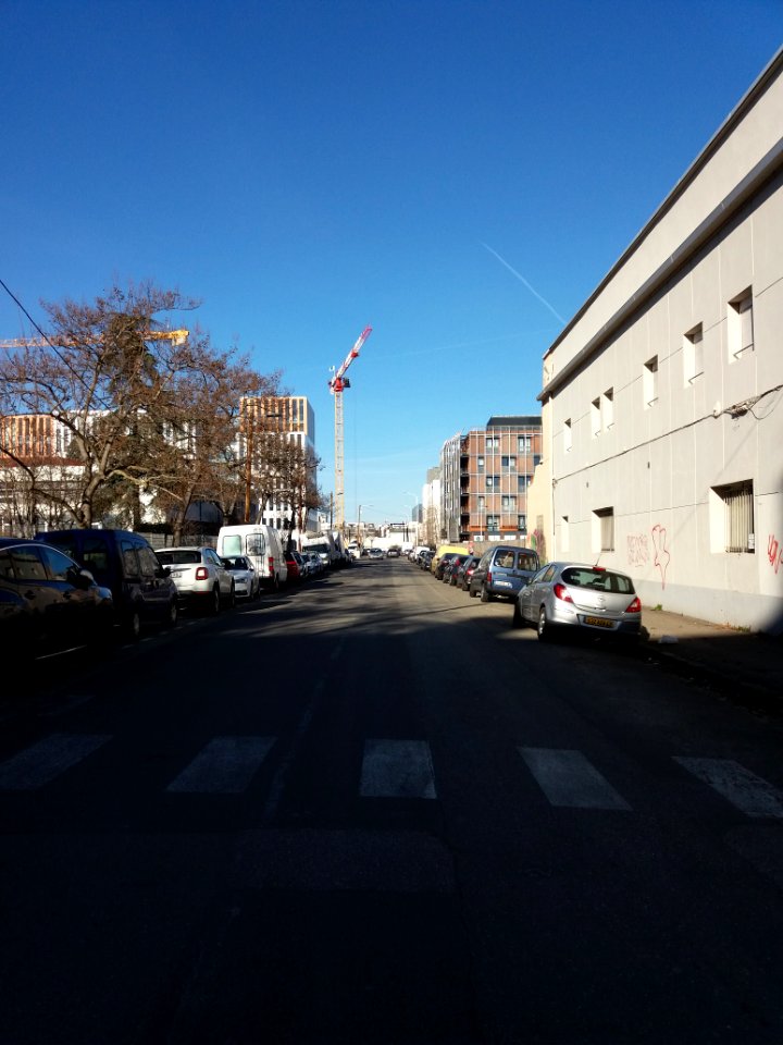 Lyon 7e - Rue Félix Brun, vers le nord arrivant sur la rue Crépet