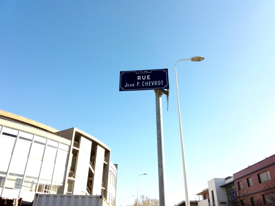 Lyon 7e - Rue Jean-Pierre Chevrot, plaque