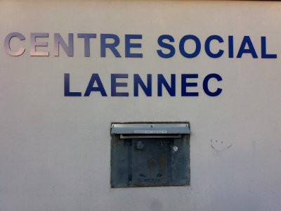 Lyon 8e - Rue Laennec - Centre social Laennec, plaque