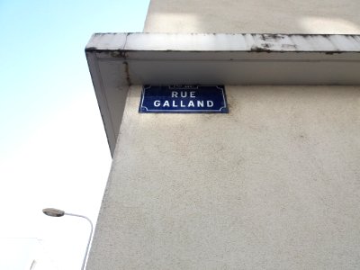 Lyon 7e - Rue Galland, plaque