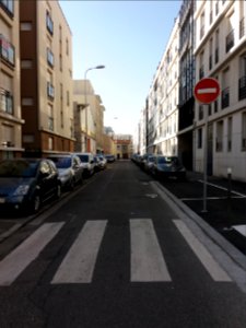 Lyon 7e - Rue Galland, côté est depuis la rue des Bons Enfants