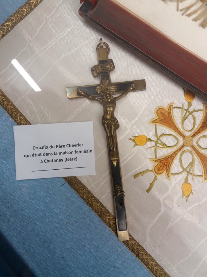Lyon 7e - Rue du Père Chevrier - Maison du Prado, crucifix du Père Chevrier