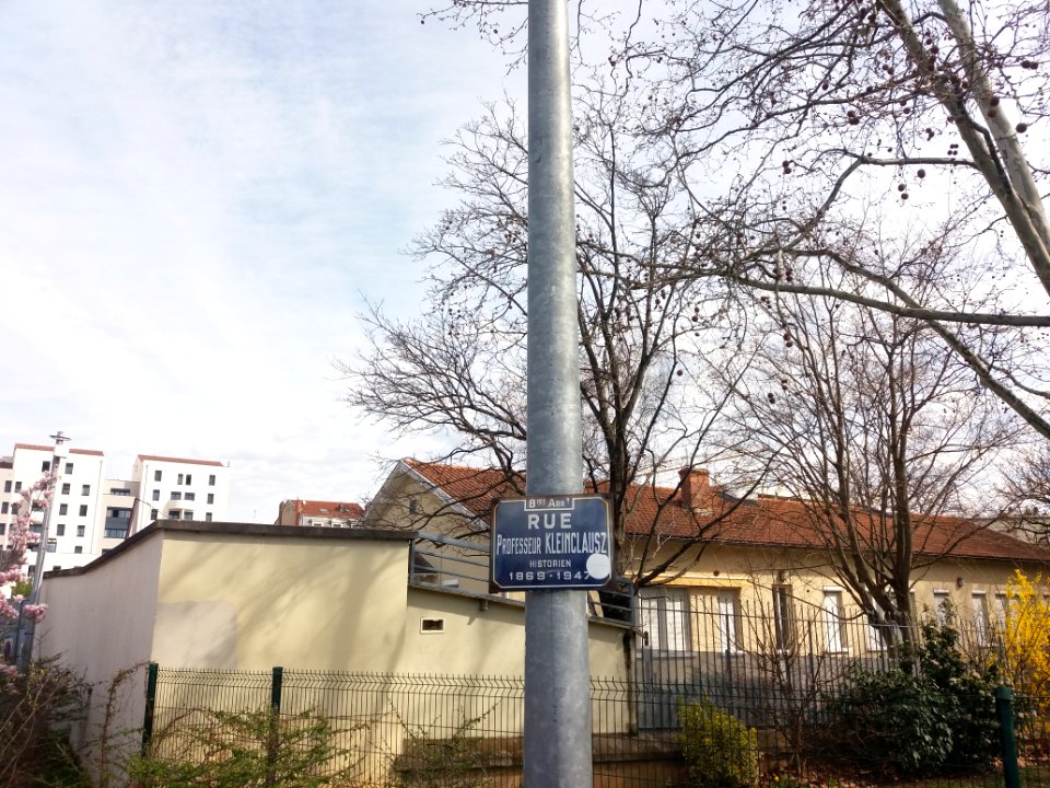 Lyon 8e - Rue Professeur Kleinclausz, plaque