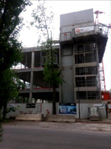 Lyon 7e - Rue du Vercors, construction du bâtiment de recherche M8 de l'ENS Lyon