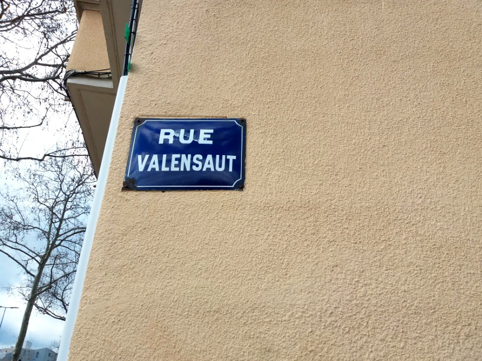 Lyon 8e - Rue Jules Valensaut, plaque