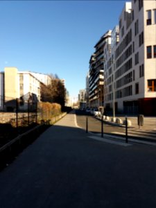 Lyon 7e - Rue des Balançoires, depuis la rue Pré Gaudry